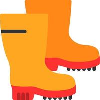 Work Boots Flat Icon vector