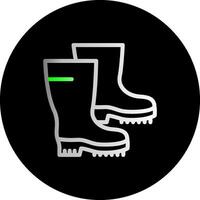 Work Boots Dual Gradient Circle Icon vector