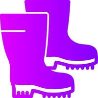 Work Boots Solid Multi Gradient Icon vector