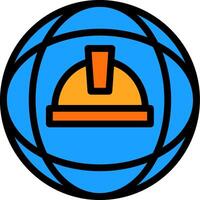 Globe Line Filled Icon vector