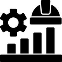 Chart Glyph Icon vector