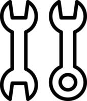 Wrench Line Icon vector