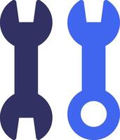 Wrench Solid Two Color Icon vector