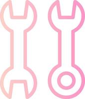 Wrench Linear Gradient Icon vector