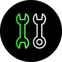 Wrench Dual Gradient Circle Icon vector