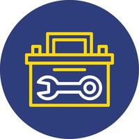 Toolbox Dual Line Circle Icon vector