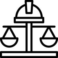 Balance Scale Line Icon vector