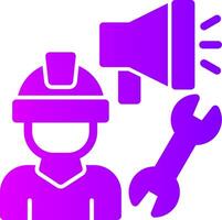 Megaphone Solid Multi Gradient Icon vector
