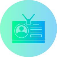 Employee Badge Gradient Circle Icon vector