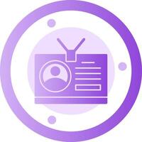 Employee Badge Glyph Gradient Icon vector