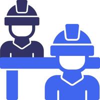 Interview Solid Two Color Icon vector