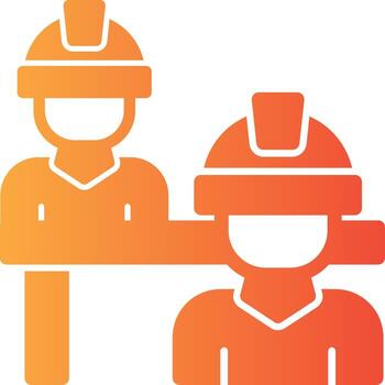 Interview Solid Multi Gradient Icon vector