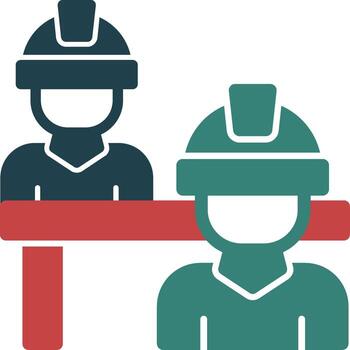 Interview Glyph Two Color Icon vector