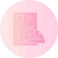 Resume Gradient Circle Icon vector