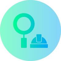 Magnifying Glass Gradient Circle Icon vector