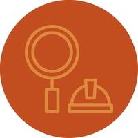 Magnifying Glass Line Multi color Icon vector