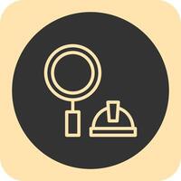 Magnifying Glass Linear Round Icon vector