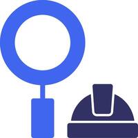 Magnifying Glass Solid Two Color Icon vector