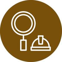 Magnifying Glass Outline Circle Icon vector