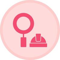Magnifying Glass Multicolor Circle Icon vector