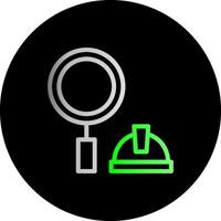 Magnifying Glass Dual Gradient Circle Icon vector