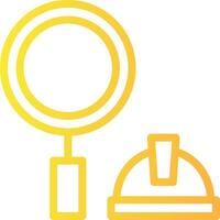 Magnifying Glass Linear Gradient Icon vector