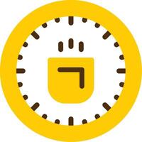 Coffee Break Yellow Lieanr Circle Icon vector