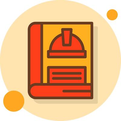 Book Filled Shadow Circle Icon