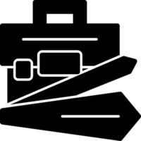 Briefcase and Tie Glyph Icon vector