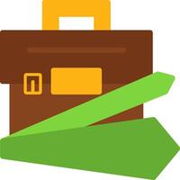 Briefcase and Tie Flat Icon vector