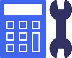 Calculator Solid Two Color Icon vector