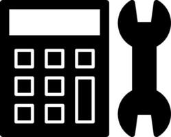 Calculator Glyph Icon vector