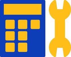 Calculator Flat Two Color Icon vector