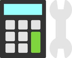 calculadora icono plano vector