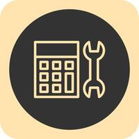 Calculator Linear Round Icon vector