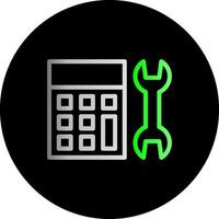 Calculator Dual Gradient Circle Icon vector