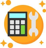 Calculator Tailed Color Icon vector