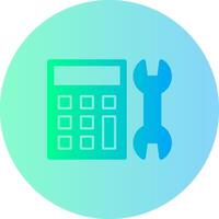 Calculator Gradient Circle Icon vector