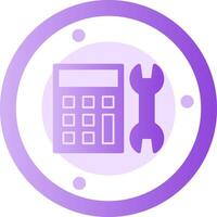 Calculator Glyph Gradient Icon vector