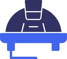 Worker Hat Solid Two Color Icon vector