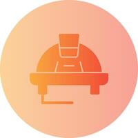 Worker Hat Gradient Circle Icon vector