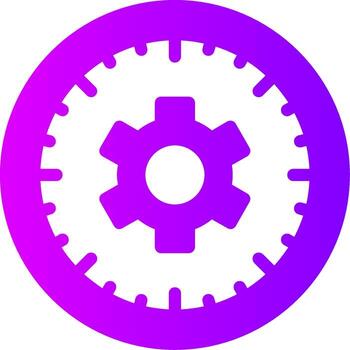 hora administración sólido multi degradado icono vector