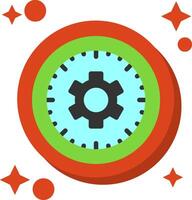 Time Management Tailed Color Icon vector