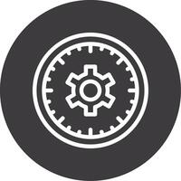 Time Management Outline Circle Icon vector