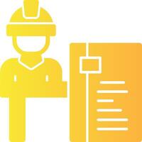 Job Interview Solid Multi Gradient Icon vector