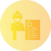 Job Interview Gradient Circle Icon vector