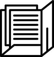 Document Folder Line Icon vector