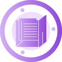 Document Folder Glyph Gradient Icon vector