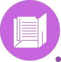 Document Folder Glyph Shadow Icon vector