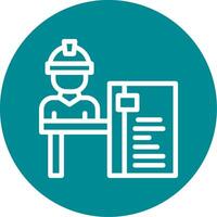 Job Interview Outline Circle Icon vector